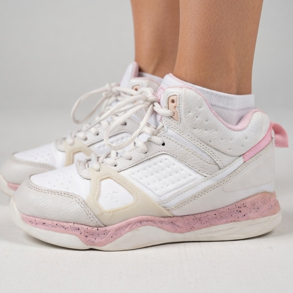 Kids' White and Pink Sneakers